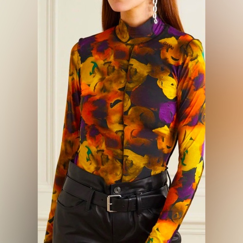 Ganni printed turtleneck - Never worn